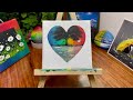 Simple Heart Acrylic Painting | Abstract Painting Acrylic | Painting Acrylic For Beginner