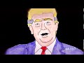 Donald Trump animation Joel Havel style, colored