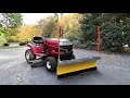 Homemade SNOW PLOW for LAWN TRACTOR