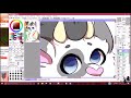 drawing a fursona badge + channel/commission updates in the description