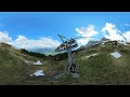 360 ° View of the most beautiful chairlift in the world - Axalp Switzerland 4K