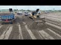 Part 9 Is Amazing Work The Project Completed 100% SHANTUI Vs KOMATSU D20P Pushing Sand In Fast Speed