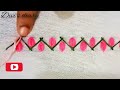 neck borderline embroidery with simple and beautiful design for beginners/border design/divi's diary