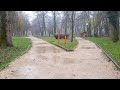 Walking in the rain by the river Forest Park. Umbrella Rain sounds (4K)
