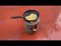 Amazing DIY - How to make a simple outdoor mini wood stove with cement and plastic bucket