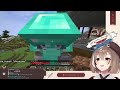 Kronii and Mumei flirting with copypasta in Minecraft