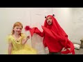 PRiNCESS MAKEOVER the MOVIE!!  Adley & Fairy Mom do a surprise disney spa, mystery guest CRAB DAD 🦀