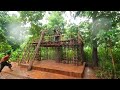 60 Day Building The Most Creative Luxury Villa Using wooden & bamboo In Jungle