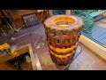From Log To Table Lamp (DIY Woodworking Ideas)