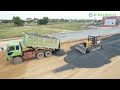 Greatest Operator Bulldozer Komatsu Pushing Gravel Installing Foundation New Roads