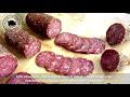 Smoked German Salami dry cured. curing meat. how to make smoked salami