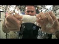 Wet Washcloth In Space - What Happens When You Wring It? | Video
