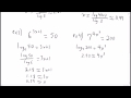 Algebriac Methods Tutorial 9 - Solving Logarithmic Equations
