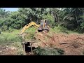 Excavator Mini nyebrang sungai #excavator