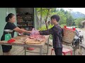 Poor boy and girl harvest melons to sell | buy tables and chairs and cook