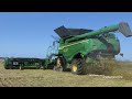 John Deere X9 1100 with 45ft. Wide HD45X Header Harvesting Grass Seed | Harvest 2024