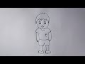 How to draw a little boy // drawing a cute little boy