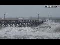 Moment Cherry Grove Pier collapses during Hurricane Ian