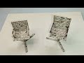 How to make newspaper chair | Rotating chair | Newspaper craft