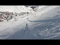 Skiing 'combe folle' (red) and 'Johan Clarey' (black) pistes in Tignes Val d'Isere.