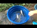 Fishing in heavy flood water - today is a lucky day