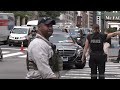High risk motorcades pass protesters during large security operation in New York 🚓