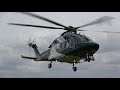 Leonardo AW169 rescue helicopter engine start, takeoff and landing G-SASX