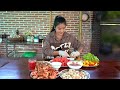 Yummy Scallops, shrimps and water melon cooking - Country style food cooking - Cooking with Sreypov