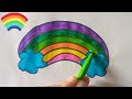 Rainbow 🌈 Drawing, Colorful, Doll, Girl, Cartoon, Coloring, Painting, Drawing for  kids and Toddlers