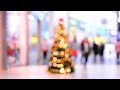 Blurred still shot with christmas tree in mall.
