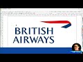 tutorial CorelDRAW□redesain logo BRITISH AIRWAYS