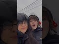 Sliding with mom…let it snow ❄️ no school 🏫 lapa lapa kar yağıyor 🫶🏻 New York ta kar yağıyor