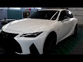 2022 White Lexus IS 350 Chrome Delete Window Trim and Side Mirrors 3M Vinyl Wrap Gloss Black 2080