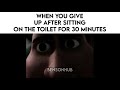 When you give up on the toilet..