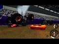 Grave Digger gets stuck in the Rafters!!!!