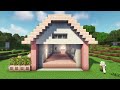 [Minecraft] How to Build a Cherry Blossom Cat House / Tutorial