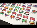 197 country flags tiny drawing #flag