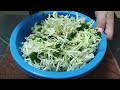 All you need is cabbage. Salad made from young cabbage