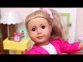 Babysitter Doll looks after the baby! Play Dolls family morning routine collection!