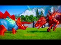 Epic Dinosaur Fighting: DeadPool I-REX vs Tyrano TITAN vs MEGALODON in Jurassic World Evolution!