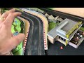 Scalextric Slot car layout update, more grass and a bush or two! #scalextric #slotcars