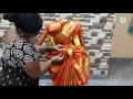 Varamahalakshmi saree draping | How to drape saree step by step.