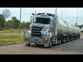 The world's largest fuel carrying road train combination. The Tieman PBS 