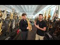 Find the Gold Plated Selmer Saxophone - Blindfold Challenge