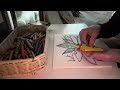 ASMR coloring with crayons — 🪷let go of things (no talking, but read description)