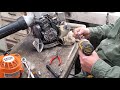 Stihl BG56c Handheld Blower Leaking Fuel Out Of Muffler!