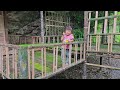The girl built and decorated a two-roof bamboo house with her daughter - a single mother