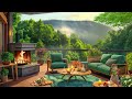 Summer Morning Coffee Shop Ambience & Smooth Jazz Instrumental Music ☕ Jazz Relaxing Music for Study