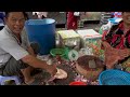 A Walk Around Cambodian Market Food - Grilled Seafood, Dried Fish, Durian, Fish, & More