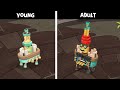 Adult Celestials vs Young - Reviving, Sounds & Animations